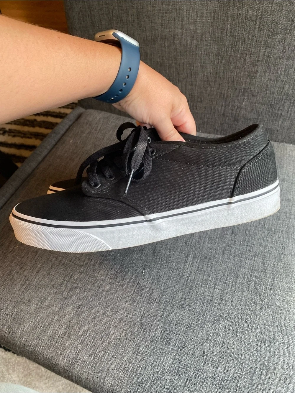 Vans black canvas